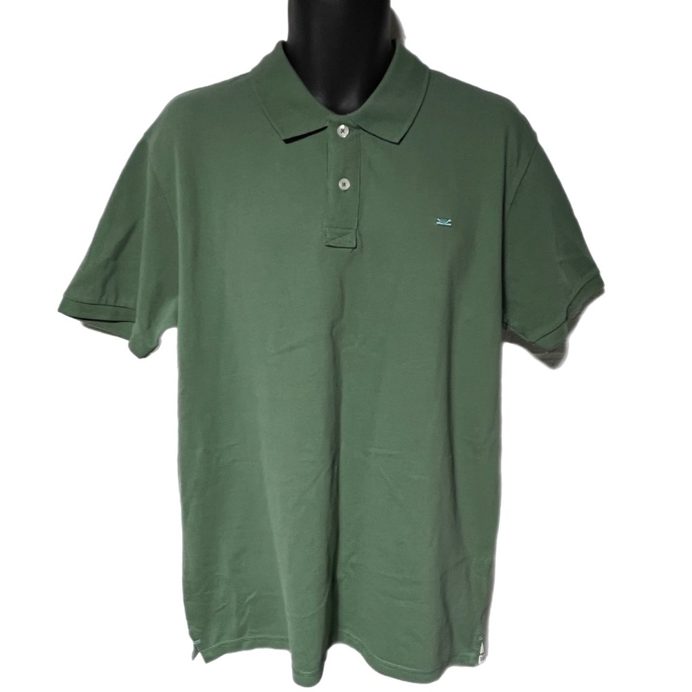Funky Buddha Green Cotton Short Sleeve Polo Shirt Size XL